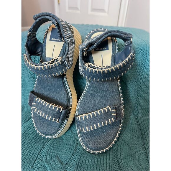 Dolce Vita Debra denim flatform sandal - Picture 1 of 5